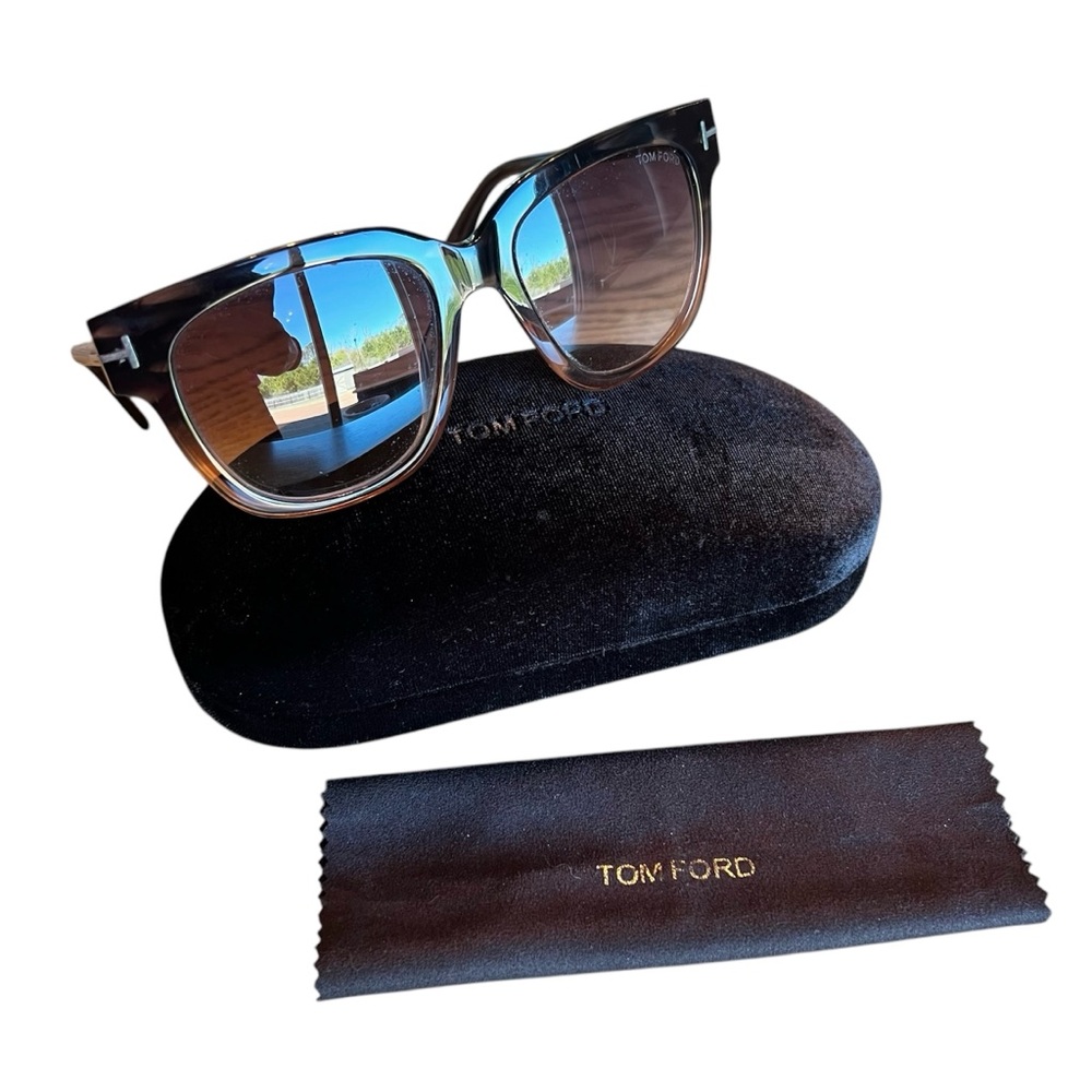 Tom Ford Tracy TF436 Brown/Beige Gradient Women’s Sunglasses with Logo Detail